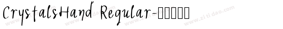CrystalsHand Regular字体转换